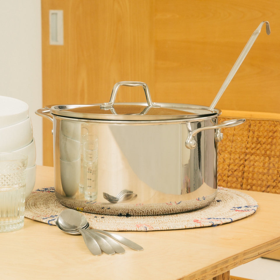 8-Qt Stock Pot, Tri-Ply Stainless Steel